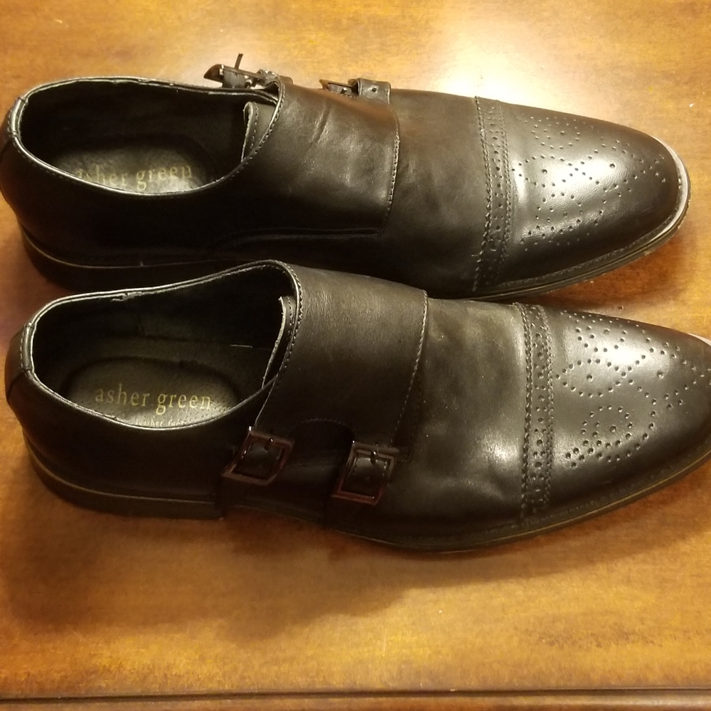 MEN'S ASHER GREEN DRESS SHOES SZ.9.5 - Picture 2 of 7